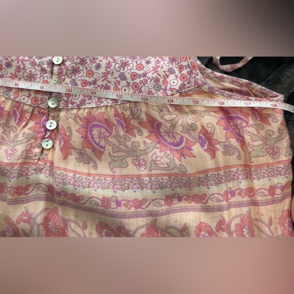 LUCKY BRAND Pink Mixed Print Tiered Sundress -Adjustable Straps- Sz S but fits M - Picture 10 of 14